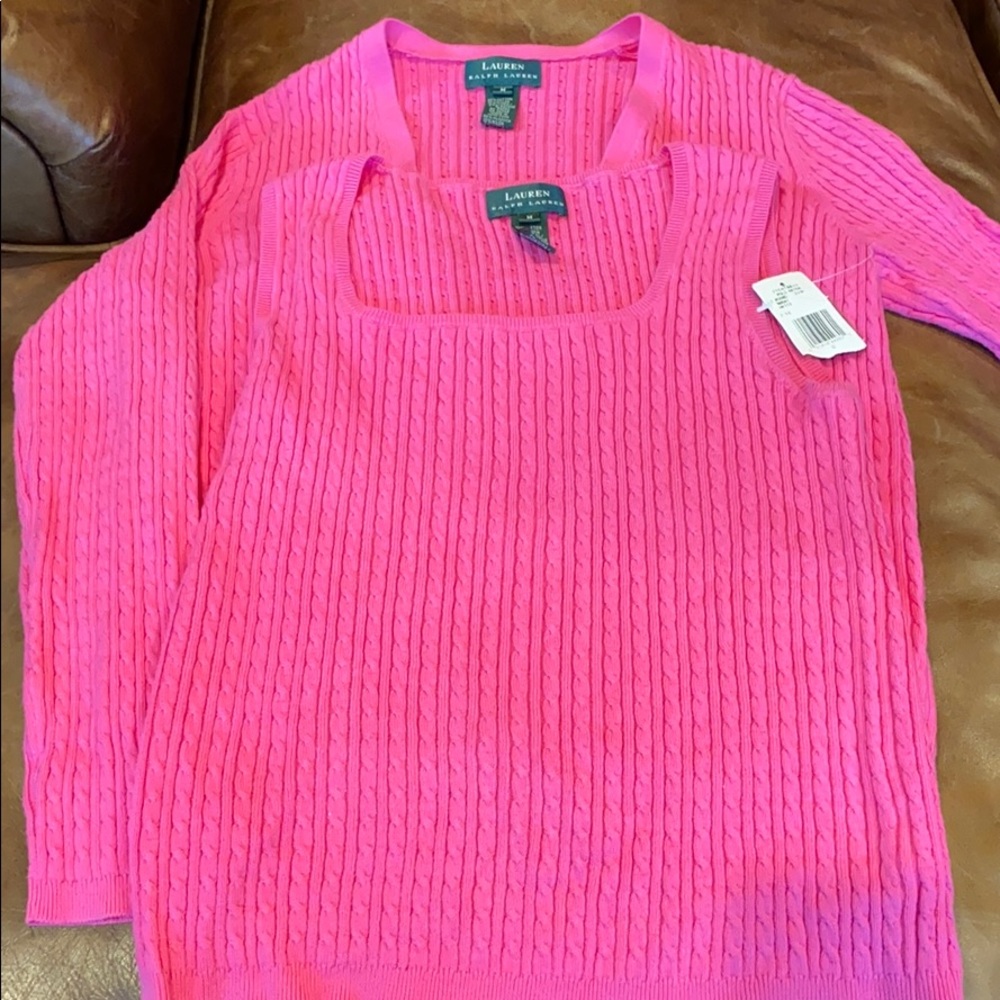 Lauren, Ralph Lauren Cardigan and Top.